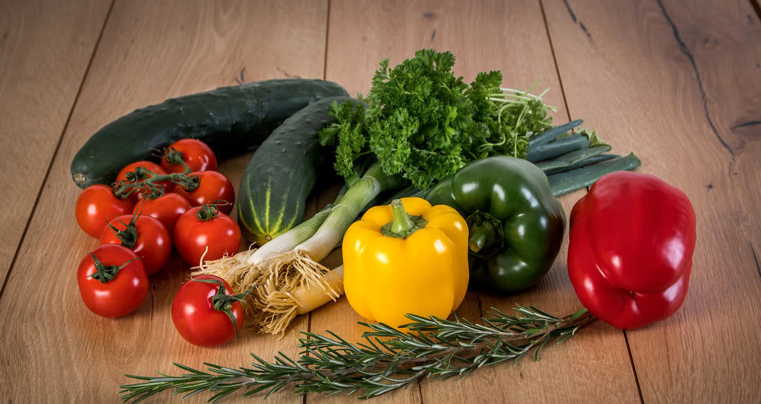 Hortalizas frescas: tomate, chile, pimiento y pepino
